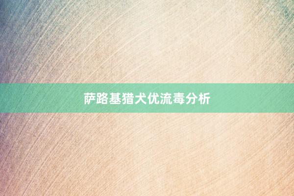 萨路基猎犬优流毒分析