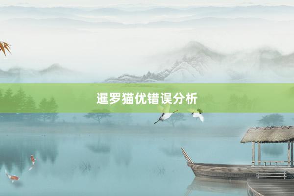 暹罗猫优错误分析